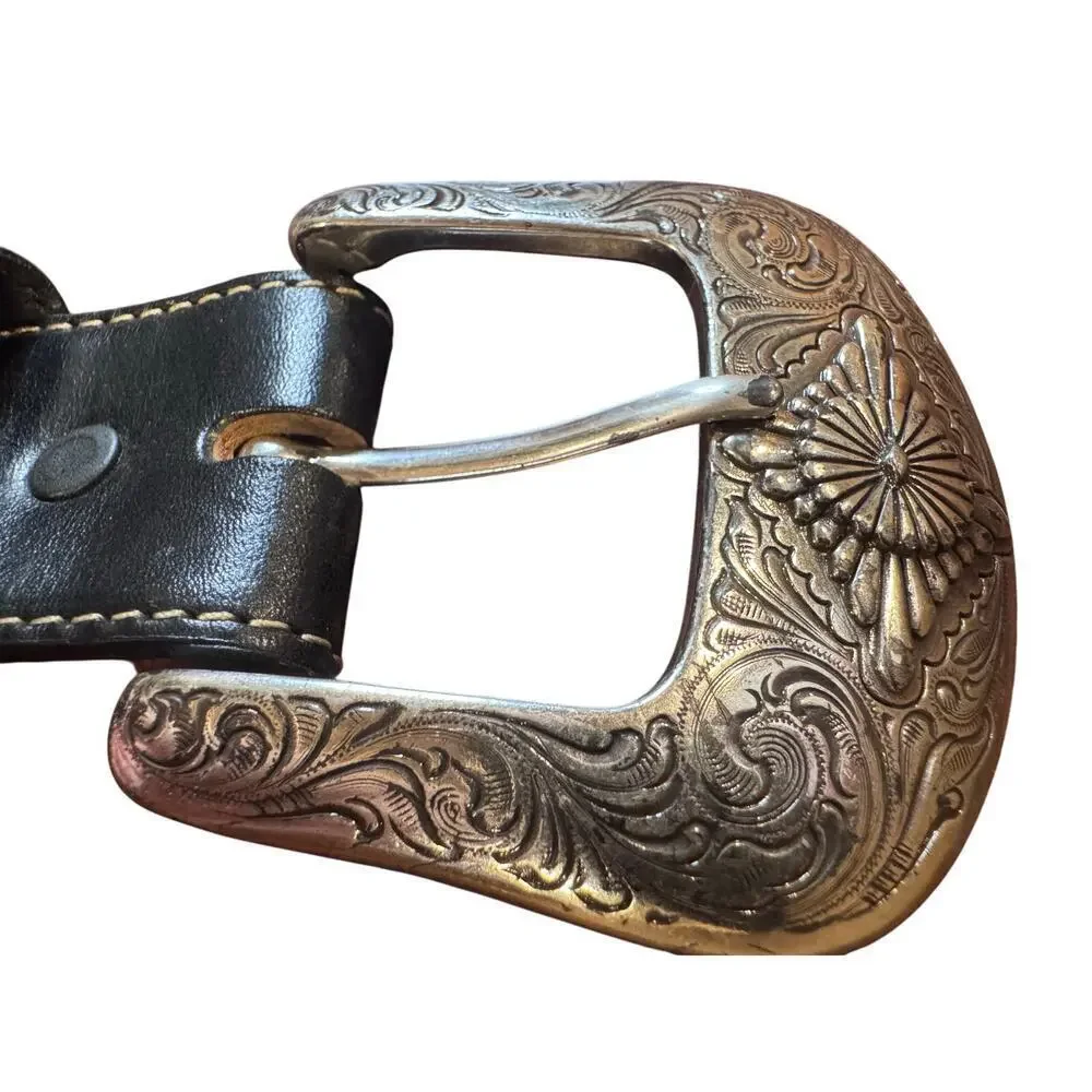 Justin Boots Leather Western Belt Men’s Size 42  C10923 Two-Tone Woven Design